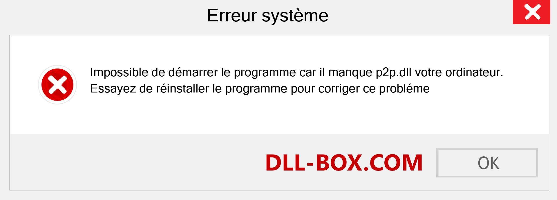 Le fichier p2p.dll est manquant ?. Télécharger pour Windows 7, 8, 10 - Correction de l'erreur manquante p2p dll sur Windows, photos, images